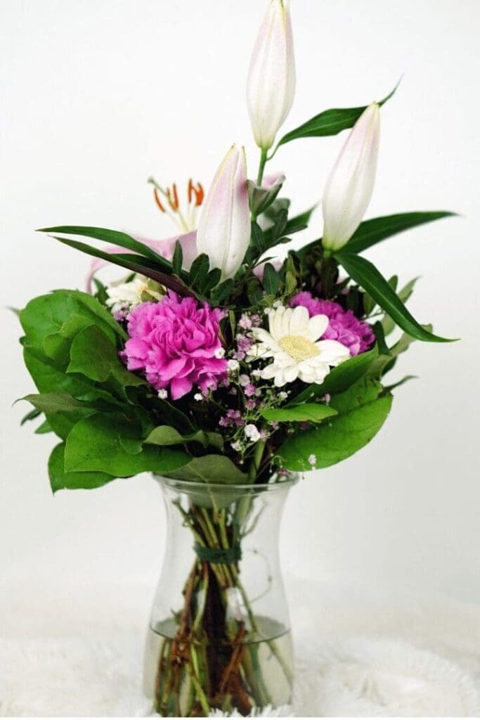 lilies in a vase