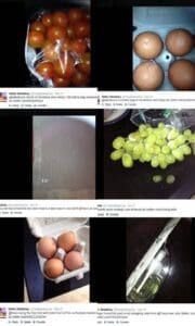 Complaining using Twitter various pics of supermarket goods
