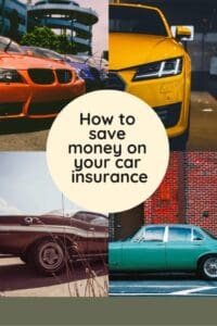 grid of 4 cars save money on car insurance