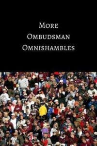 Crowds of people with report covering OA, CTSI, CA, CDRL, Dean Dunham & others