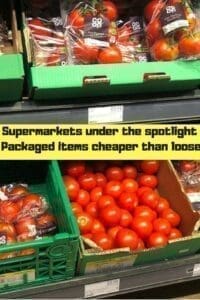 Co-Op packaged and loose tomatoes "supermarkets under the spotlight packaged items cheaper than loose"