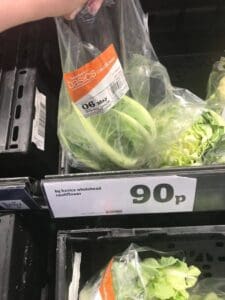 cauliflower in plastic