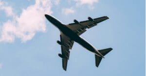 aeroplane in air photo from under