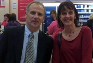 Tesco Group CEO Dave Lewis Helen Dewdney in store