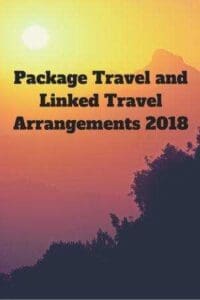 Package Travel and Linked Travel Arrangements 2018 on a sunset