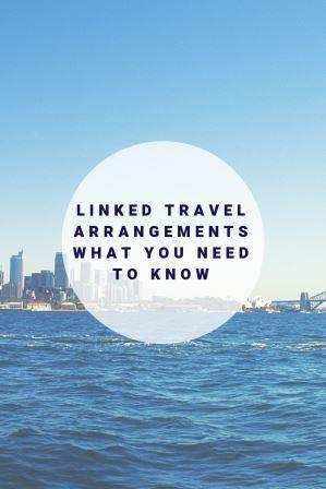 Sea with city buildings behind Linked travel arrangements what you need to know