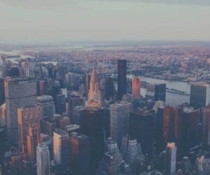 high rise buildings in a city