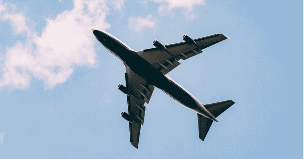 aeroplane in the sky