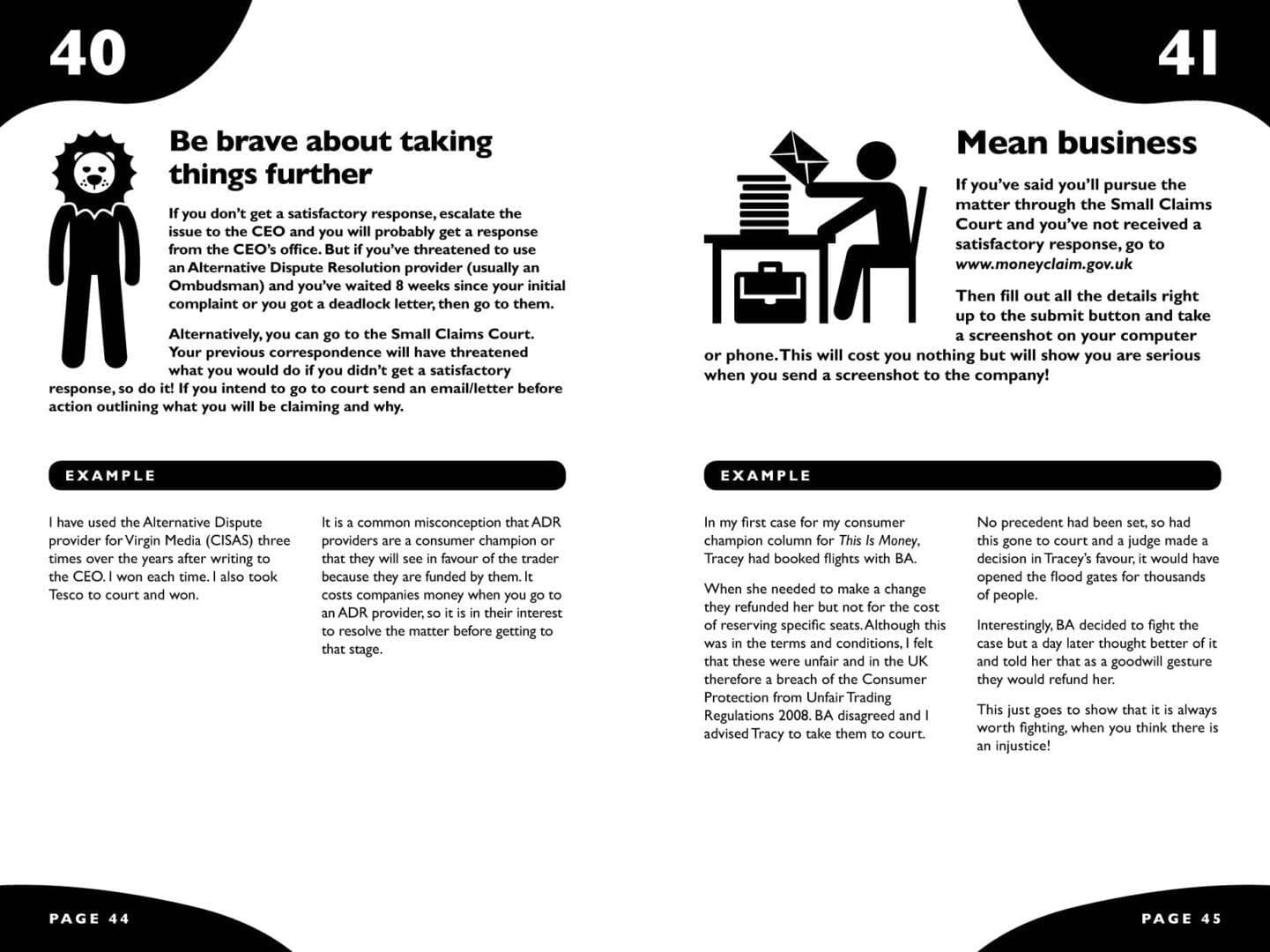 layout of two pages
