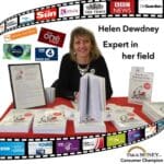 Helen Dewdney expert in her field logos of TV and radio