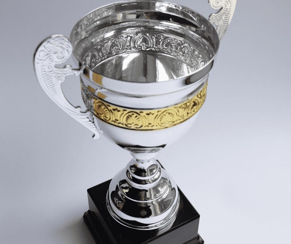 silver trophy award