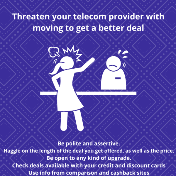 Blue background graphic white waving fist at graphic person list of tips