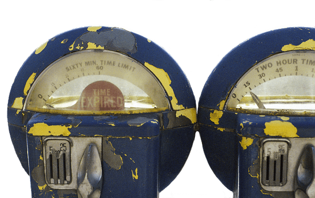 old fashioned parking meters
