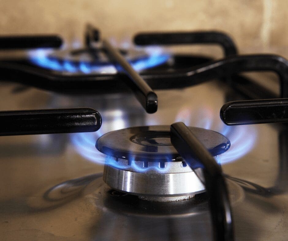 Gas hob two flames