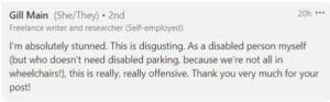 LI comment criticising Boots