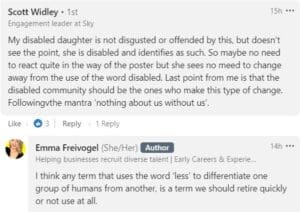 LI comment criticising Boots
