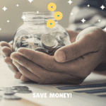 hands together holding jar of coins