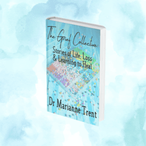 Book with blue back ground