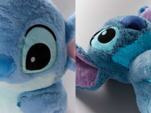 Big soft toy smaller lighter blue "Stritch" character